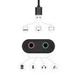 Kép 5/6 - Ugreen külső USB hangkártya 3.5mm mini jack hangerőszabályzóval 15cm - Fekete (30724)