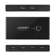 Kép 5/6 - Ugreen 4x USB 2.0 HUB switch box elosztó - Fekete (30767)