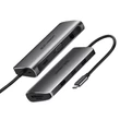 Kép 1/6 - Ugreen USB Typ C HUB 3x USB 3.0 / SD / micro SD kártyaolvasó / RJ45 1000Mbps hálózati adapter / HDMI / VGA - Szürke (40873)