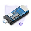 Kép 6/6 - Ugreen USB 3.0 SD / micro SD kártyaolvasó - Szürke (50541)