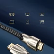 Kép 3/6 - Ugreen HDMI tartós szövet kábel 19 pin 1.4v 4K 60Hz 3D 30AWG 5m - Arany (11193)