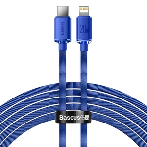 Baseus Crystal Shine USB-C kábel a Lightninghez, 20W, PD, 2m (kék)