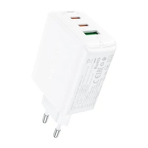 Wall charger Acefast A41 , 2x USB-C + USB, GaN 65W (white)