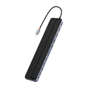 Baseus EliteJoy Gen2 12 az 1-ben HUB, USB-C + 2xHDMI + 3xUSB 3.0 + PD + DP + SD/TF + RJ45 + USB-C + 3.5mm (sötétszürke)
