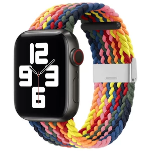 Strap Fabric Watch Band 8/7/6 / SE / 5/4/3/2 (41mm / 40mm / 38mm) Braided Fabric Strap Watch Bracelet Pattern 1