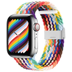 Strap Fabric Watch Band 8/7/6 / SE / 5/4/3/2 (41mm / 40mm / 38mm) Braided Fabric Strap Watch Bracelet Pattern 2