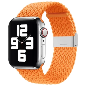 Strap Fabric Watch Band 8/7/6 / SE / 5/4/3/2 (41mm / 40mm / 38mm) Braided Fabric Strap Watch Bracelet Orange (10)