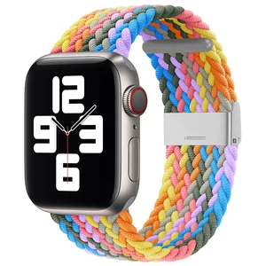 Strap Fabric Watch Band Ultra / 8/7/6 / SE / 5/4/3/2 (49mm / 45mm / 44mm / 42mm) Braided Fabric Strap Watch Bracelet Pattern 3