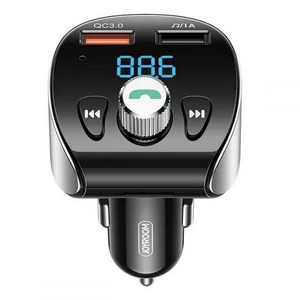 Joyroom FM Transzmitter, Bluetooth 5.0 autós töltő, MP3, 2x USB, TF, micro SD, 18 W, 3 A, Quick Charge 3.0, fekete (JR-CL02)