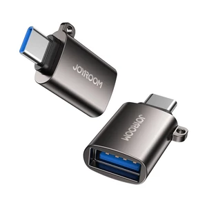 Joyroom USB 3.2 Gen 1 (apa) - USB Type C (anya) adapter, fekete (S-H151-Black)