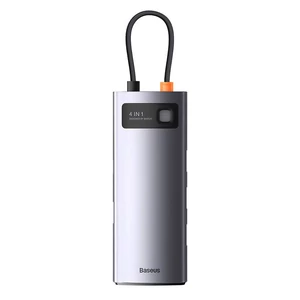 Baseus Hub 4 az 1-ben Metal Gleam sorozat, USB-C - 4x USB 3.0