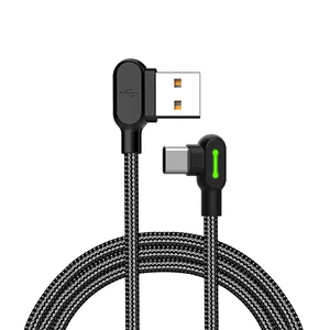 Mcdodo CA-5280 LED USB-USB-C kábel, 0,5m (fekete)