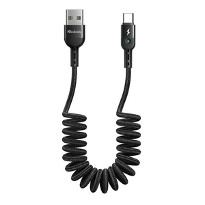 Mcdodo Omega CA-6420 USB rugós kábel USB-C  1.8m (fekete)