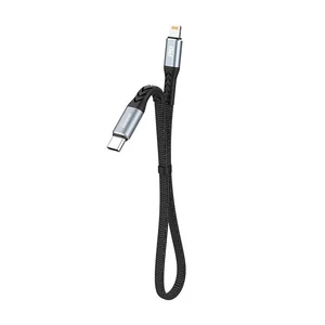 Dudao 20W USB-C és Lightning PD 0.23m kábel (fekete)