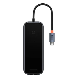 Baseus Hub 5in1  AcmeJoy sorozat USB-C 2xUSB 3.0 + USB 2.0 + USB-C PD + RJ45 (sötétszürke)