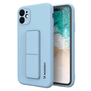 Wozinsky Kickstand Case silicone case with stand for iPhone 12 Pro light blue