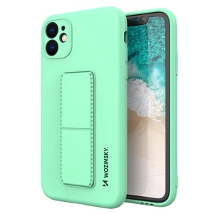 Wozinsky Kickstand Case silicone case with stand for iPhone 12 Pro mint