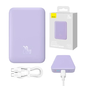 Baseus Powerbank Magnetic Mini 10000mAh 20W (lila)