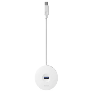 Baseus Multi HUB Round Box USB-C to 1x USB3.0 + 3x USB2.0 Fehér (CAHUB-G02)
