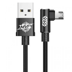 Baseus Micro USB MVP Derékszögű csatlakozóval USB Adat- és töltőkábel 1.5A 2m Fekete (CAMMVP-B01)