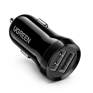 Ugreen 2x Dupla USB 24W 4,8A autós töltő - Fekete (50875)