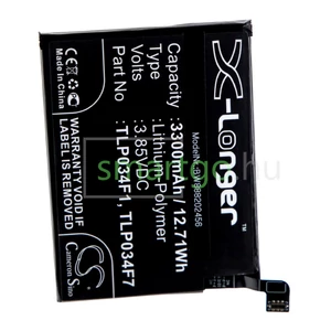 VHBW Telefon akkumulátor akku Alcatel TLP034F1, TLP034F7 - 3300mAh, 3.85V, Li-polymer