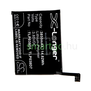 VHBW Telefon akkumulátor akku T-Mobile / Alcatel TLP038D1 - 3850mAh, 3.85V, Li-polymer