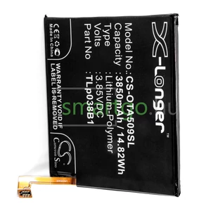 VHBW Telefon akkumulátor akku Alcatel CAC3860004C1, TLp038B1 - 3850mAh, 3.85V, Li-polymer