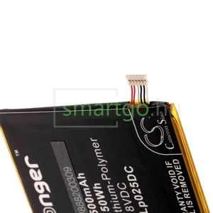 VHBW Telefon akkumulátor akku Alcatel TLp025DC - 2500mAh, 3.8V, Li-polymer