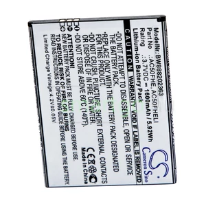 VHBW Telefon akkumulátor akku Archos AC50FHE, AC50FHELI - 1600mAh, 3.7V, Li-ion