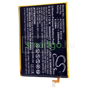 VHBW Telefon akkumulátor akku Archos AC55HE, BSF06 - 2500mAh, 3.7V, Li-polymer