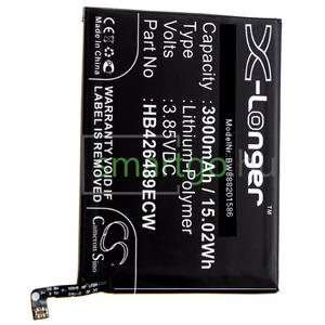 VHBW Telefon akkumulátor akku Huawei HB426489ECW, HB426489EEW - 3900mAh, 3.85V, Li-polymer