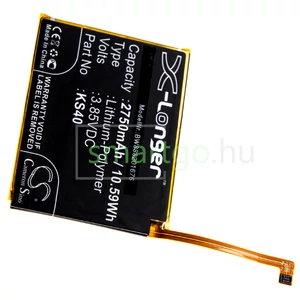 VHBW Telefon akkumulátor akku Motorola KS40 - 2750mAh, 3.85V, Li-polymer