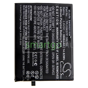 VHBW Telefon akkumulátor akku Wiko TPJ18K07P, 386786 - 3900mAh, 3.8V, Li-polymer