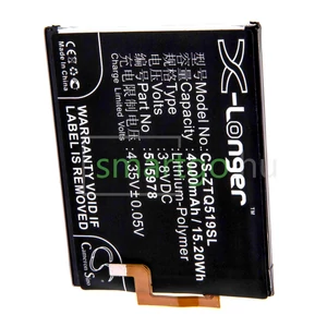 VHBW Telefon akkumulátor akku ZTE 515978, E169-515978 - 4000mAh, 3.8V, Li-polymer
