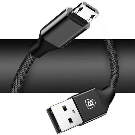 5 m 2A USB - Micro USB kábel - fekete