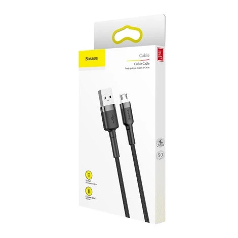Baseus Cafule 2.4A USB-Micro USB kábel 1m (szürke-fekete)