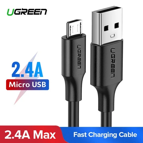 USB-Mikro USB kábel UGREEN QC 3.0 2.4A 1.5m (fehér)