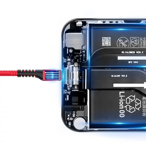 Baseus Spring USB-USB-C kábel 1m 2A (piros)