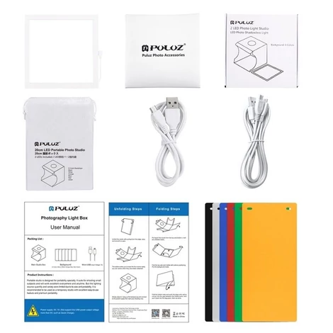 Fénysátor Puluz 20cm  LED 1100 lumen + árnyékoló