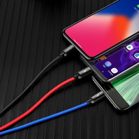 Baseus 3 az 1-ben USB-C / Lightning / Micro 3A 1