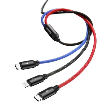 Baseus 3 az 1-ben USB-C / Lightning / Micro 3A 1