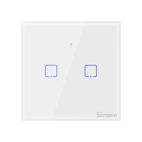 Sonoff Érintőképernyős kapcsoló WiFi + RF 433 T1 EU TX (2 csatornás)