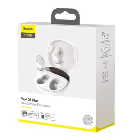 Baseus Encok WM01 Plus TWS fülhallgató (fehér)