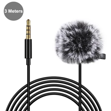 Clip microphone Puluz PU3045 3m, 3,5 mm Jack