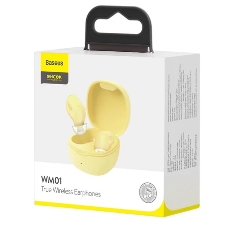 Baseus Encok WM01 TWS fülhallgató (sárga)