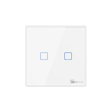 Sonoff Érintőképernyős kapcsoló T2EU2C-RF 433MHz (2 csatornás)