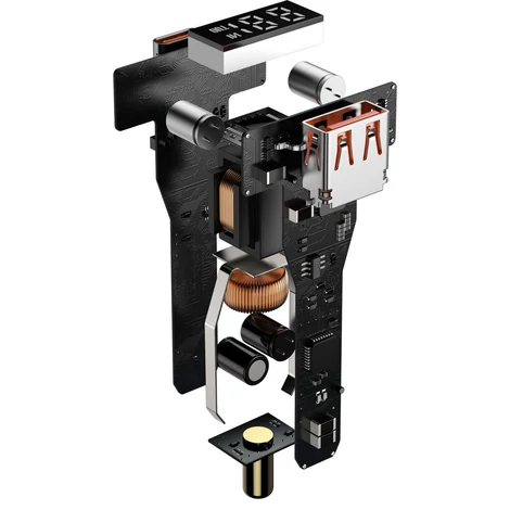 100W + USB-C kábel (fekete)