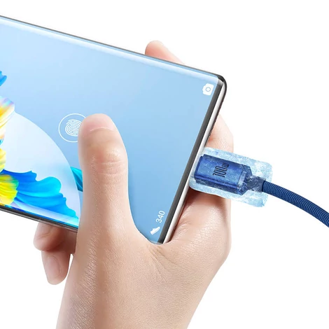 USB-kábel a USB-C Baseus Crystal Shine