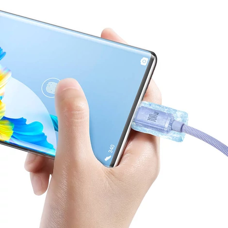 USB-kábel a USB-C Baseus Crystal Shine
